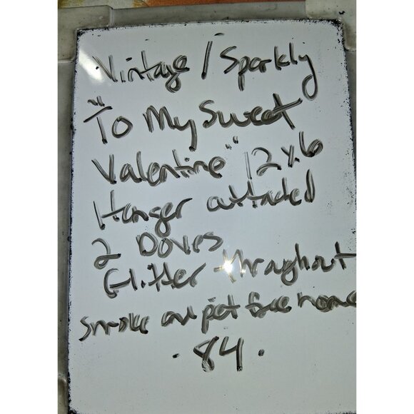 Vintage Valentine Card With Doves & Rose Wreath Design - Picture 10 of 10